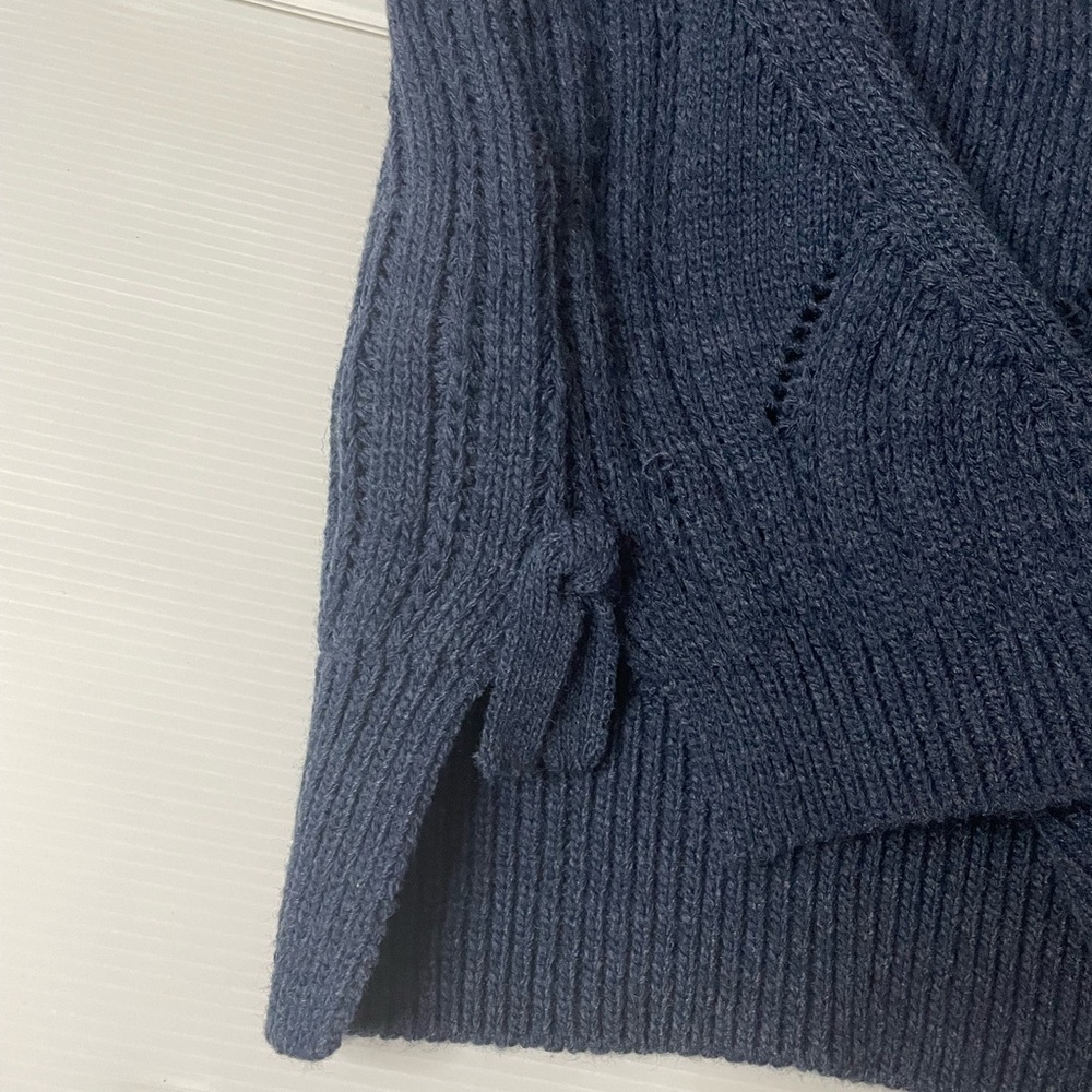 Mayoral Girls Navy Cable Knit Sweater Vest With Side Bows Size Girls 14 157cm - Picture 4 of 9